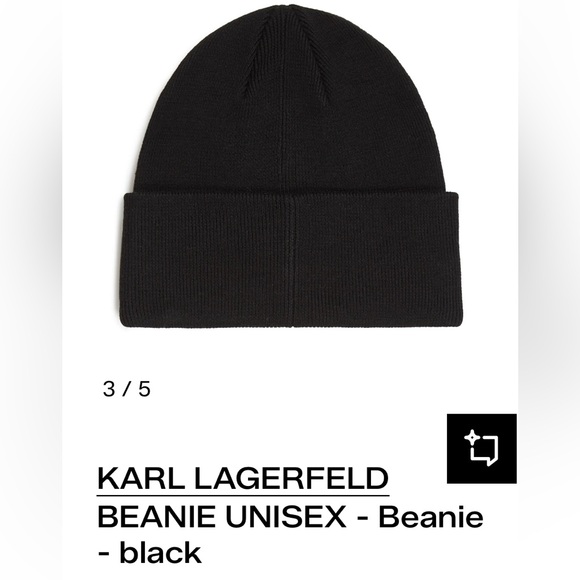 Karl Lagerfeld Black Unisex Beanie main image 11